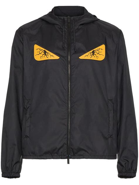 Fendi Bag Bug Eyes Windbreaker In Black 